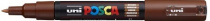Маркер на водной основе UNI POSCA PC-1М, 0,7мм овальный, №21 Коричневый
