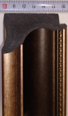 Багет пластиковый (1м. L-2,9) К. 459-648 чёрный с серебром (BR 1310-648) / A DL-65033 "Ю.Корея"
