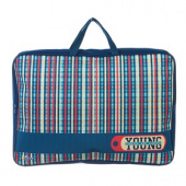 Папка менеджера "Клетка YOUNG" А3, ткань п/э, (ручка - тесьма) 475х345х45 мм ПМД 3-20