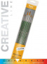 Набор кистей Синтетика 6 шт, круглые, длинная ручка Pinax CREATIVE (№1, 3, 5, 10, 12, Лайнер №1)