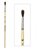 Кисть белка круглая, (А) (имитация, натуральный волос) ручка короткая № 3 "Школьник" 