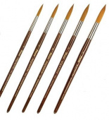 Кисть синтетика круглая, имитация колонка, ручка короткая №7 AQUADYTA 414 Pinax Кисть синтетика круглая, имитация колонка, ручка короткая №7 AQUADYTA 414 Pinax