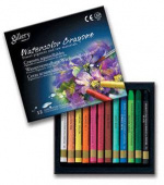 Набор мелков акварельных круглых 12 цветов 10х70мм профессиональные Mungyo Gallery картонная коробка