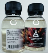 Масло сафлоровое рафинированное уплотненное   "Минеральные пигменты" флакон 75 мл