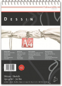 Альбом для эскизов на спирали "Dessin" А4 25л, 150г/м