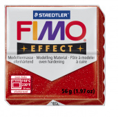 Пластика "Fimo effect", брус 56гр.Глиттер Красный