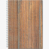 Блокнот 60л., А5, металлический гребень "WOOD", офсет 100г/м2, жесткая крышка