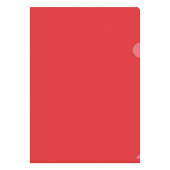 Папка-уголок OfficeSpace, А4, 150мкм, прозрачная красная