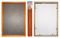 Рама 25 х 40 см. БС 228 МО со стеклом, багет деревянный "Малайзия", "4 пальца"