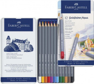 Набор акварельных карандашей Goldfaber Aqua, в металлической коробке, 12 шт "Faber-Castell" Набор акварельных карандашей Goldfaber Aqua, в металлической коробке, 12 шт "Faber-Castell"