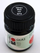 Краска для витража "Glas" Marabu 15мл. Черный