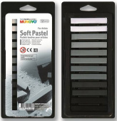 Набор пастели сухой мягкой квад.12 цв 10х10х66мм проф-ная Mungyo Soft pastel карт.коробке, серая