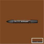 Маркер Brushmarker двухсторонний на спирт.основе цв.O324 Сиена жженая Winsor&Newton