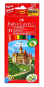 Набор цветных карандашей Faber-Castell ECO ЗАМОК с точилкой карт. кор. 12 шт.