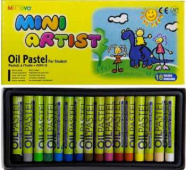 Набор пастели масляной круглой 16 цветов 8х59мм художественная Mungyo Mini картонная коробка