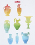 Трафарет пластиковый, вазы, кувшины, размер 25,5х20,5 см 