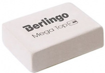 Ластик Berlingo "Mega Top", прямоугольный, натуральный каучук, 26*18*8мм