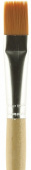 Кисть синтетика плоская из упругой синтетики, ручка длинная "Albatros" №18 "Хобби" d-18,0 L – 22