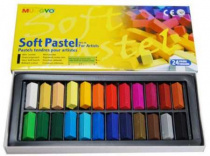 Набор пастели сухой мягкой квад.24 цв 8х8х30мм проф-ная Mungyo Soft pastel, карт.коробка