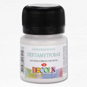 Акрил перламутровый 20 мл Декола Серебристо-белая