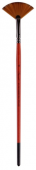 Кисть синтетика веерная, ручка короткая №4 "Сонет" ширина 6 мм, двухцветная