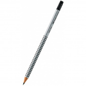 Карандаш чернографитовый GRIP 2001 "Faber-Castell" с ластиком, твердость B