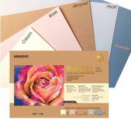 Альбом-склейка для пастели Mungyo А4 160гр 30листов по 6л.цвета: крем,роза,миндаль,жемчуг,св.серый