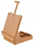 Этюдник деревянный (вяз) малый без ножек, холст до 60 см, размер 39х26х12,7 см, IP SFE0034