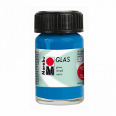 Краска для витража "Glas" Marabu 15мл. Циан