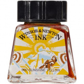 Тушь Winsor&Newton для рисования, солнечно-желтый, флакон c пипеткой 14мл
