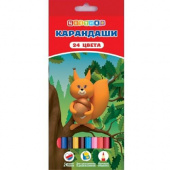 Набор цветных карандашей "Цветик", 24 цветов, шестигранные, 2М-4М, заточенные Набор цветных карандашей "Цветик", 24 цветов, шестигранные, 2М-4М, заточенные