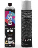 Эмаль аэрозольная акриловая Зеркальный Хром-Золото DECORIX, 400 мл.