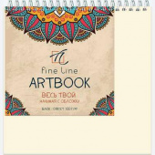 Скетчбук ARTBOOK QUADRO SUPERBIG 280*280мм., 100 г/кв.м., 40 листов, гребень, твердая обложка
