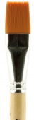 Кисть синтетика плоская из упругой синтетики, ручка длинная "Albatros" №24 "Хобби" d-24,0 L – 28