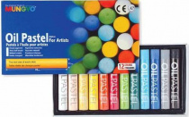 Набор пастели масляной круглой 12 цветов 10х70мм художественная Mungyo картонная коробка
