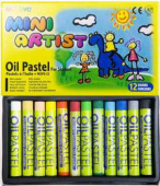 Набор пастели масляной круглой 12 цветов 8х59мм художественная Mungyo Mini картонная коробка