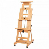 Мольберт двухуровневый на колесных опорах Студия SE-4 с подъемным механизмом, бук, холст до 167см Мольберт двухуровневый на колесных опорах Студия SE-4 с подъемным механизмом, бук, холст до 167см