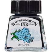 Тушь Winsor&Newton для рисования, кобальт, флакон c пипеткой 14мл