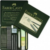 Набор карандашей художеств. Faber-Castell "PITT MONOCHROME" металл.кор. 18 предметов
