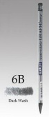 Мелок водорастворимый графитный 6B GRAPHITONE в форме карандаша, в бумажной манжетке