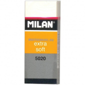 Ластик MILAN 5020, каучук, картонный держатель, 60*29*14мм