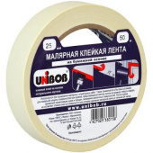 Лента малярная клейкая Unibob, 25мм*50м, индивидуальная упаковка Лента малярная клейкая Unibob, 25мм*50м, индивидуальная упаковка
