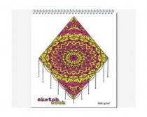 Блокнот для зарисовок SKETCHBOOK А4, 40л.,  на гребне, офсет 160 г/кв.м. 2723