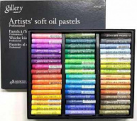 Набор пастели масляной мягкой круглой 48 цветов 10х70мм профессиональная Mungyo картонная коробка