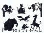 Трафарет пластиковый, животные: слон, жираф, белочка, размер 25,5х20,5 см 