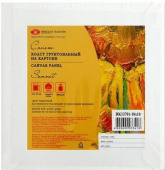 Холст грунтованный на картоне Сонет, 10х10 см, 280 г/м2, 100% хлопок, мелкое зерно