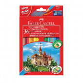 Набор цветных карандашей Faber-Castell ECO ЗАМОК с точилкой карт. кор. 36 шт. Набор цветных карандашей Faber-Castell ECO ЗАМОК с точилкой карт. кор. 36 шт.
