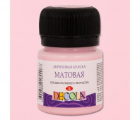 Акрил матовый Декола банка 20мл. цв.№ 372 Светло-розовая Акрил матовый Декола банка 20мл. цв.№ 372 Светло-розовая