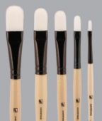 Кисть синтетика овал, ручка длинная "Albatros" №12 "Хобби" d-12 l-21,0