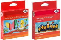 Набор мелков для асфальта Гамма "Мультики" 5 цветов, квадратные, картонная упаковка Набор мелков для асфальта Гамма "Мультики" 5 цветов, квадратные, картонная упаковка